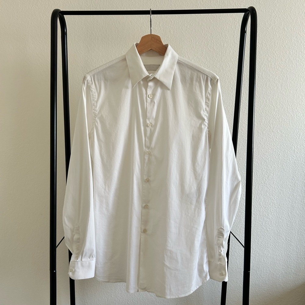 Prada Milano White Button-Up Dress Shirt Men’s 37 / 14.5 – Pre-Owned